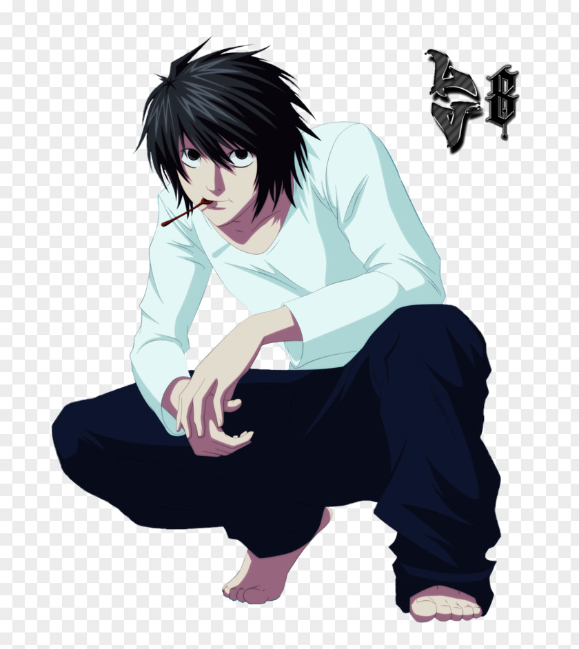 L Light Yagami Near Mello Death Note PNG