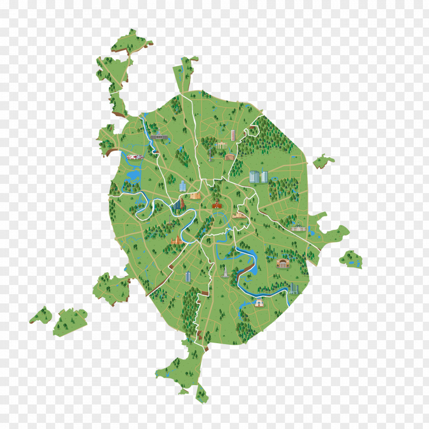 Map Of Moscow Vector Graphics PNG