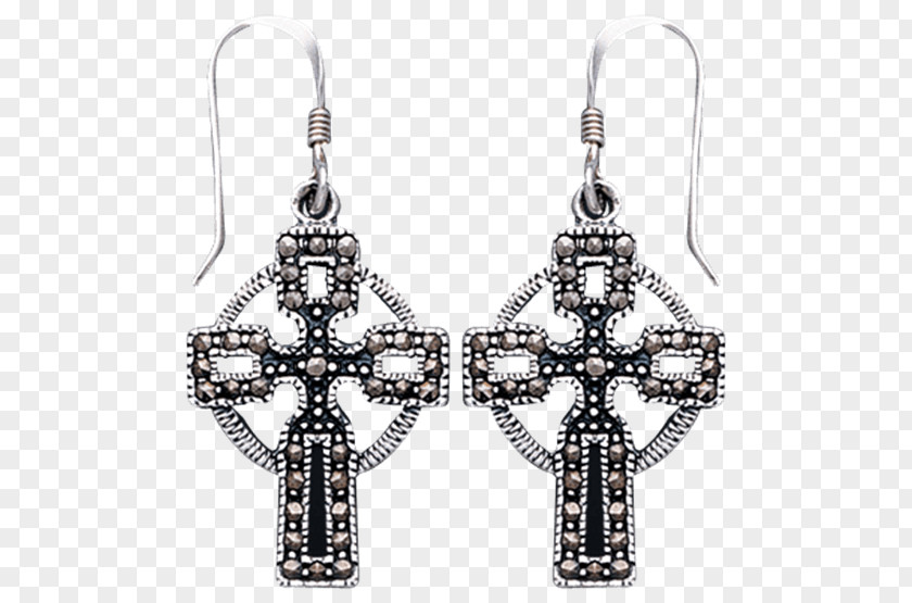 Marcasite Jewellery Earring Body Cross Religion PNG