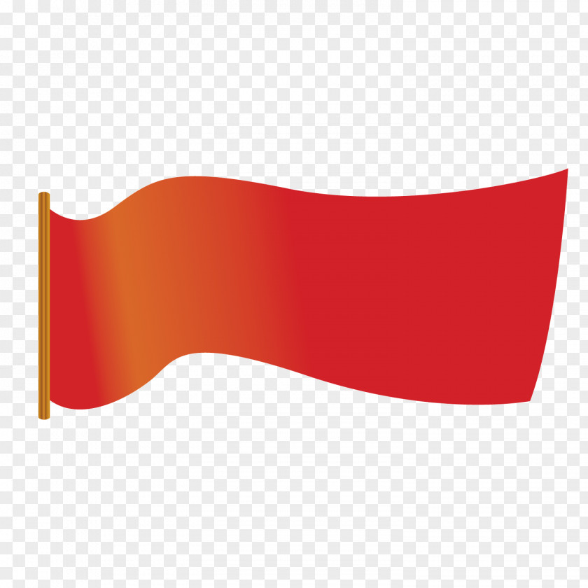 Red Fluttering Flag PNG