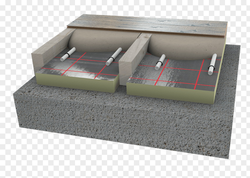 Timber Battens Seating Top View Underfloor Heating Screed Architectural Engineering Concrete PNG
