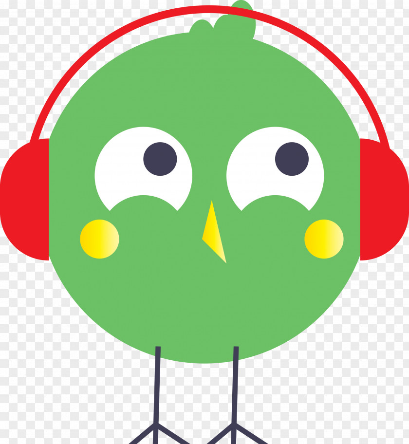 Beak Cartoon Green Leaf Line PNG