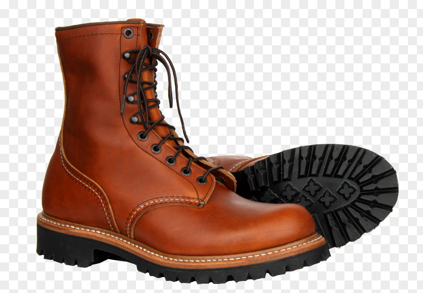 EDW Motorcycle Boot Shoe Red Wing Leather PNG
