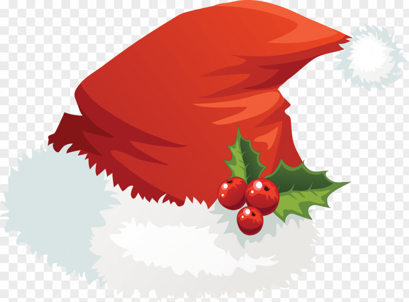 Mistletoe Santa Claus Suit Hat Clip Art PNG