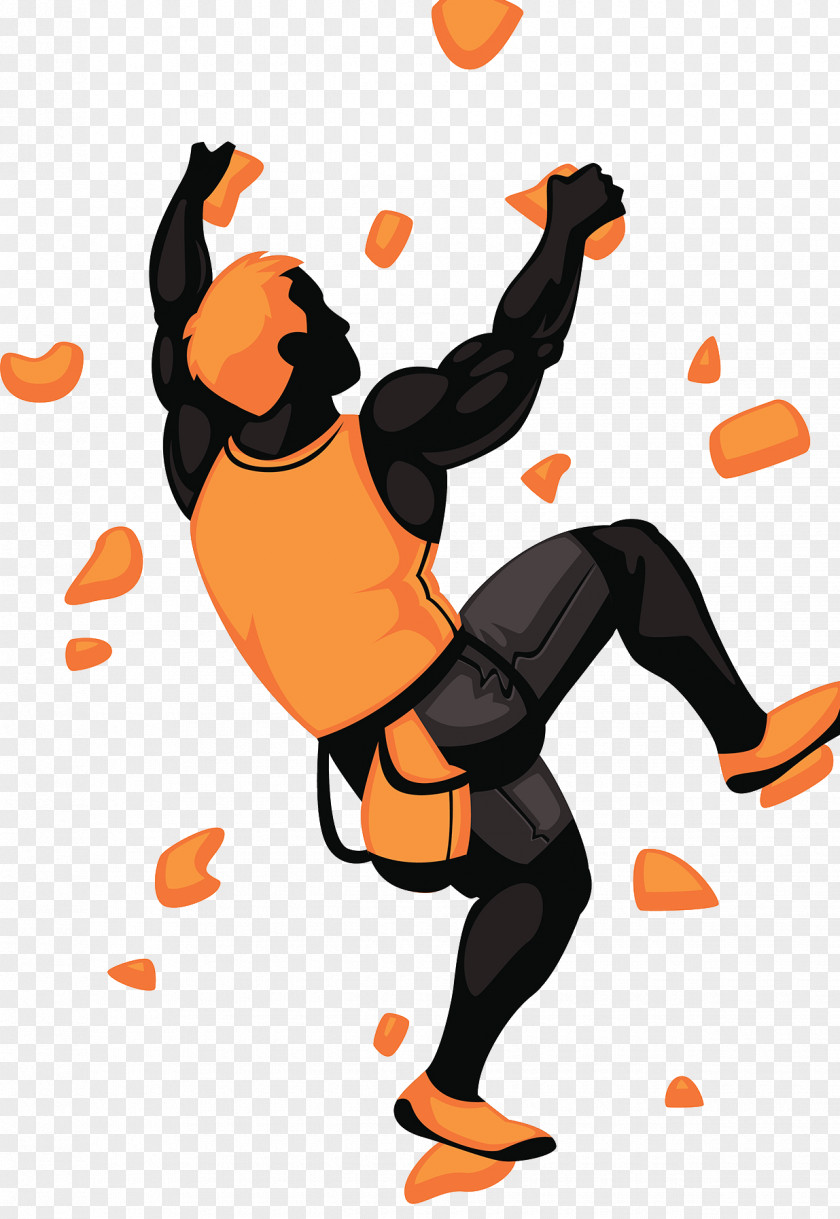 Rock Climbing Illustration PNG