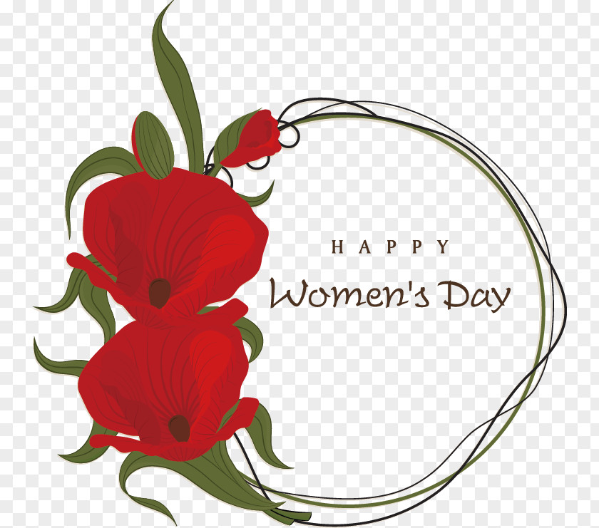 Women's Day Flowers Decorative Elements International Womens Woman Greeting Card March 8 PNG