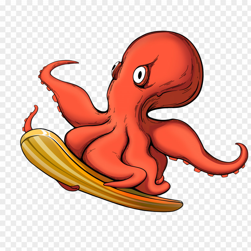 Giant Squid Octopus Illustration Clip Art Cephalopod Bird PNG