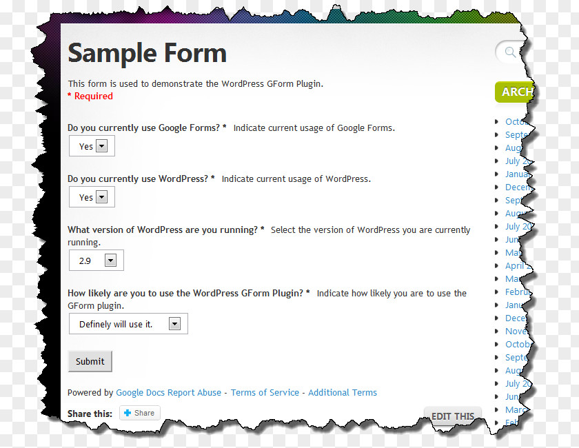 Google Forms Révision Paper Supply Audit Counting PNG