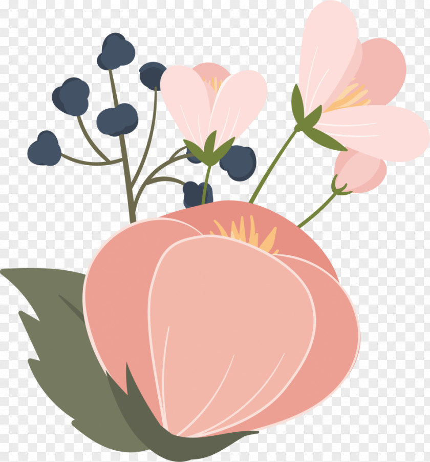 Rose Flower Vector Graphics Drawing Illustration PNG