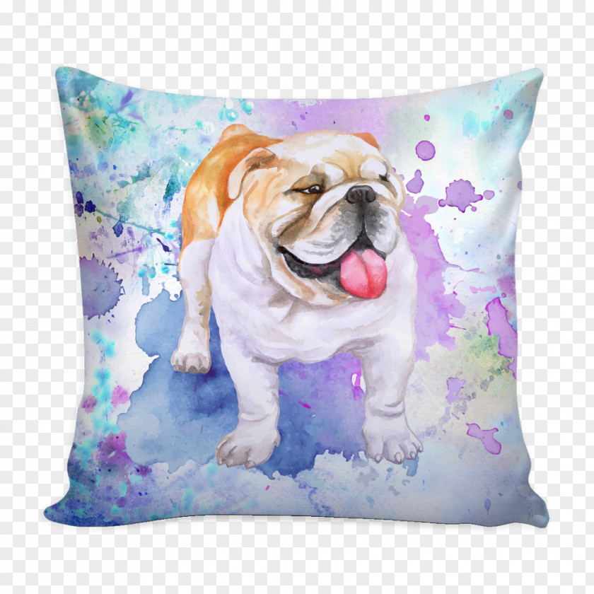 Throw Pillows Toy Bulldog Puppy Dog Breed PNG