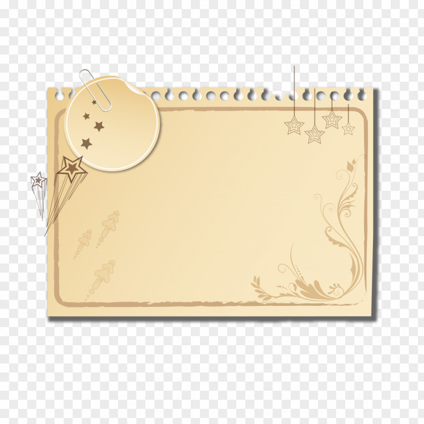 Brown Pattern Paper Notes PNG