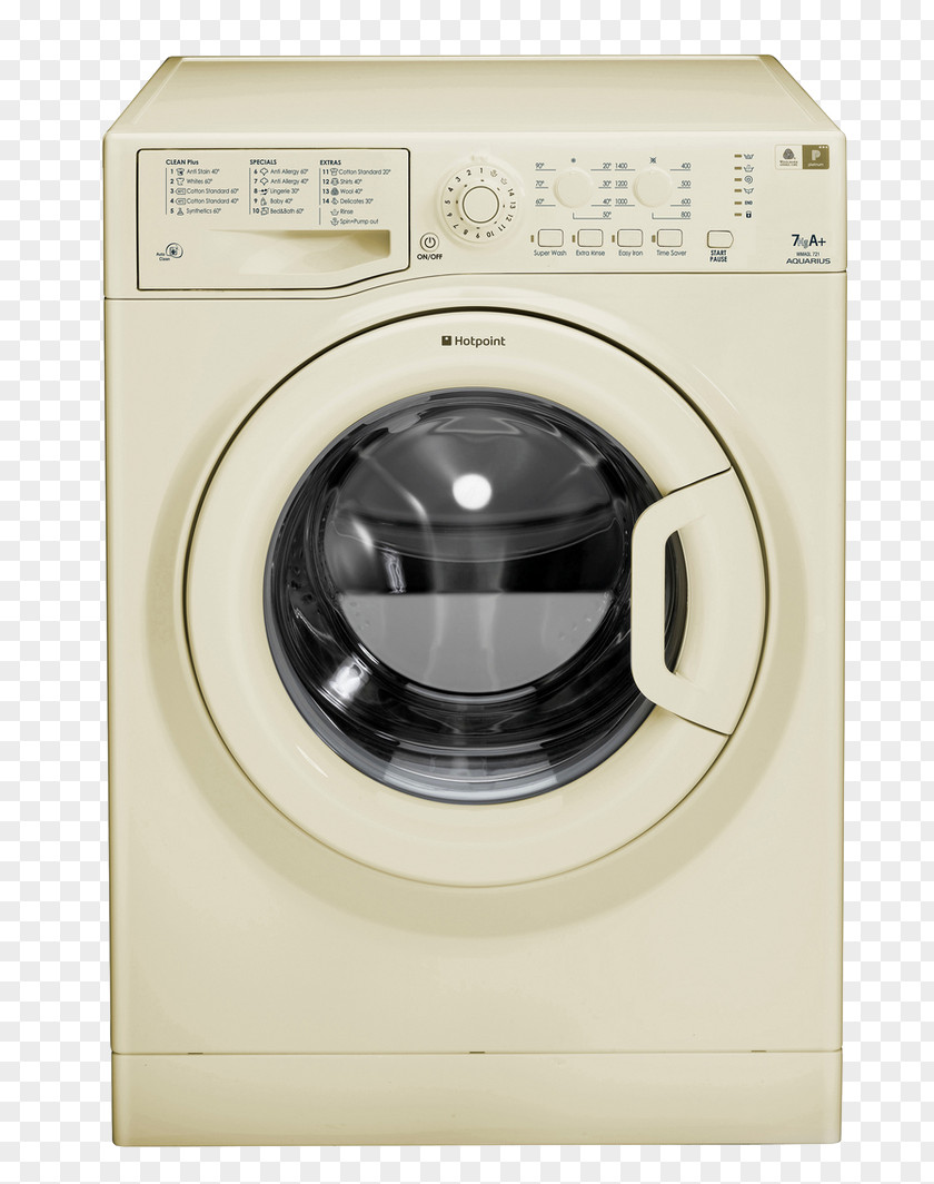 Hotpoint WMAQL721A Washing Machine Machines Clothes Dryer Aquarius WMAQF 721 PNG