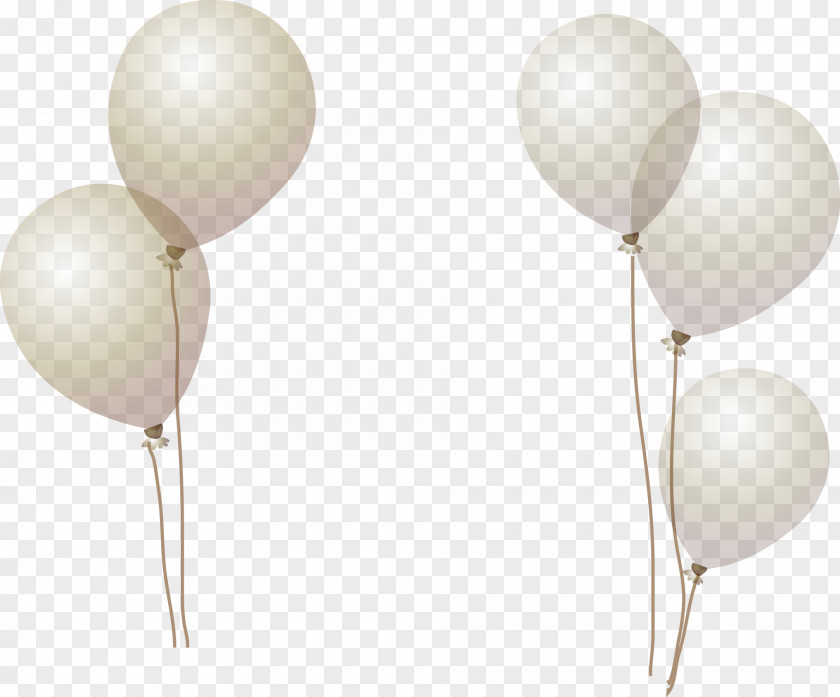 Transparent White Balloon Lighting PNG