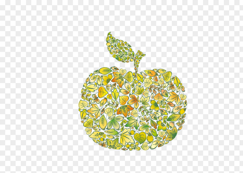 Apple,Grass Green,Splice,Decorative Pattern Apple Leaf PNG