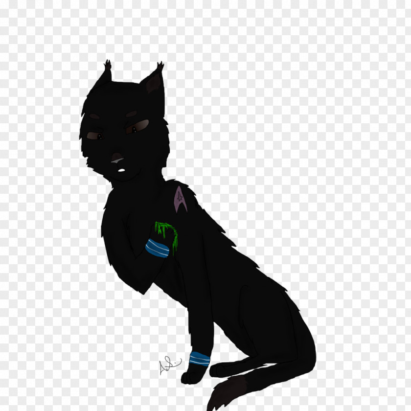 Cat Silhouette Character Tail Fiction PNG