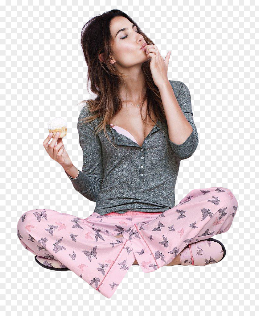 Secret Lily Aldridge Victoria's Fashion Show Pajamas Nightwear PNG