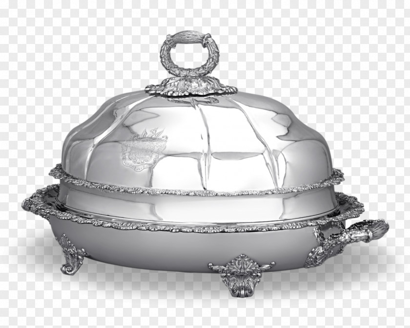 Silver Tureen Game Meat Plate Cutlery PNG