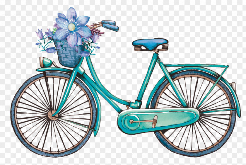Bicycle Floral Design Flower 陈柯宇 Decorative Arts PNG