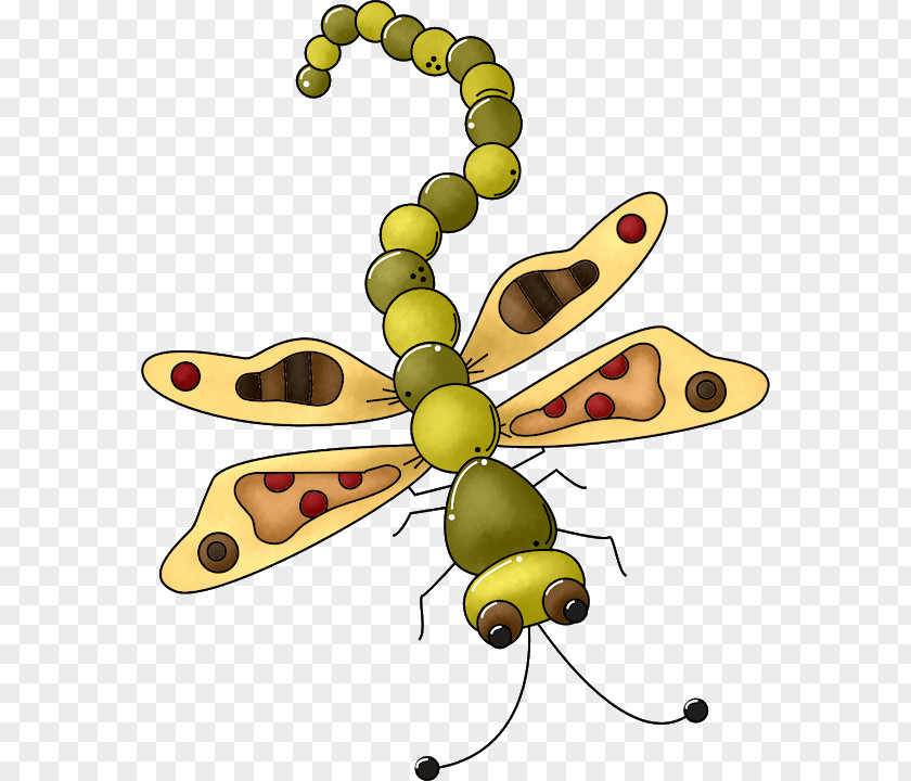 Insect Butterfly Dragonfly Bee Clip Art PNG
