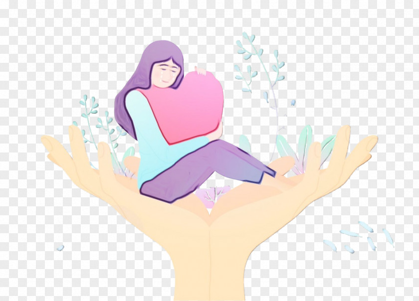 Love Finger Cartoon Pink Hand Gesture Animation PNG