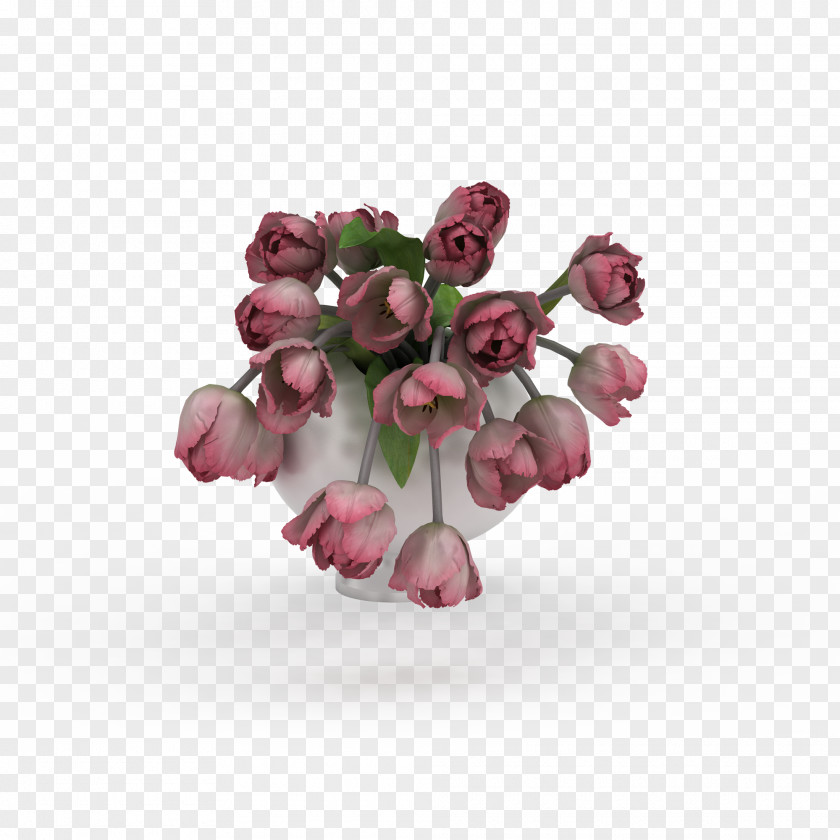 Bouquet Of Purple Flowers Beach Rose Pink Flower PNG