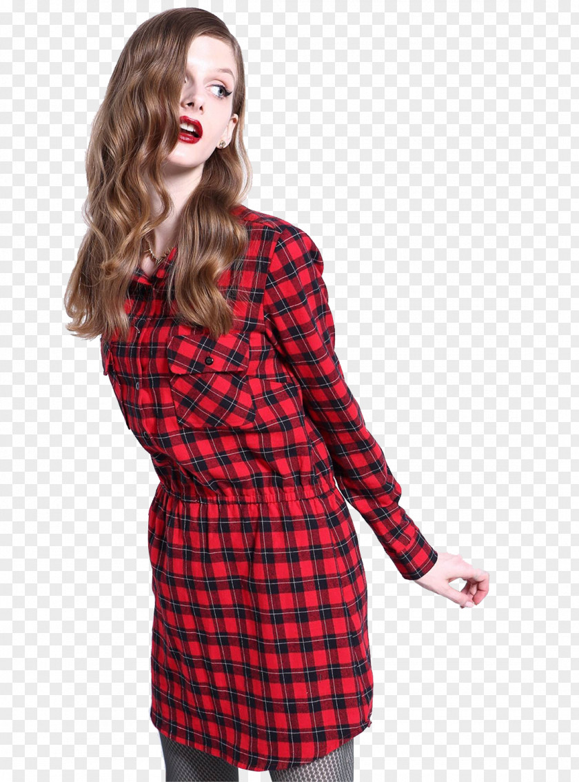 British Beauty Model Plaid Suit Scotland Tartan Clothing Designer PNG