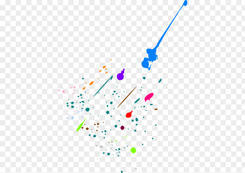 Colorful Splatter Paint Vector Clip Art Watercolor Painting Image Graphics PNG