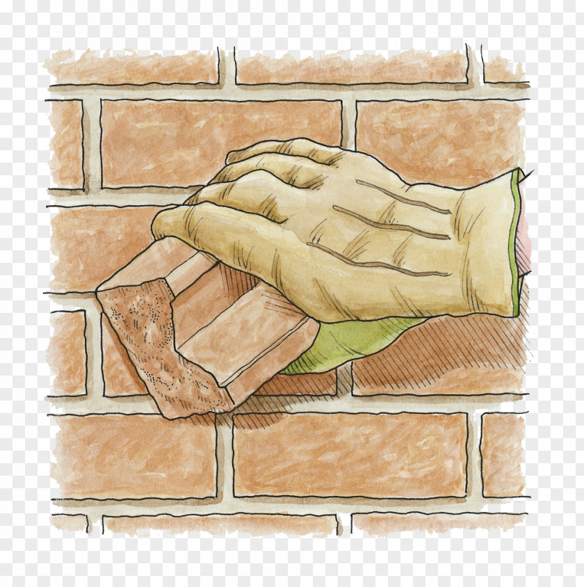 Construction Workers Painted Masonry Brick Tile Wall Architectural Engineering PNG