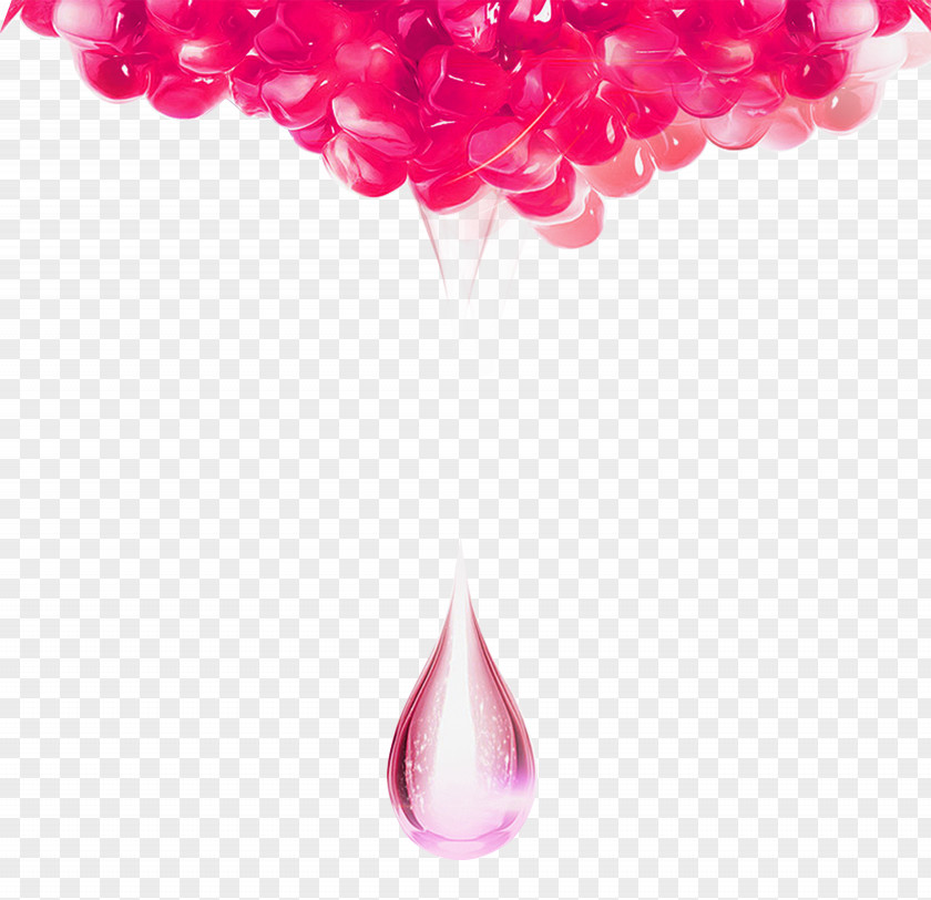 Red Fresh Water Droplets Decorative Patterns Pomegranate Juice Cosmetics PNG