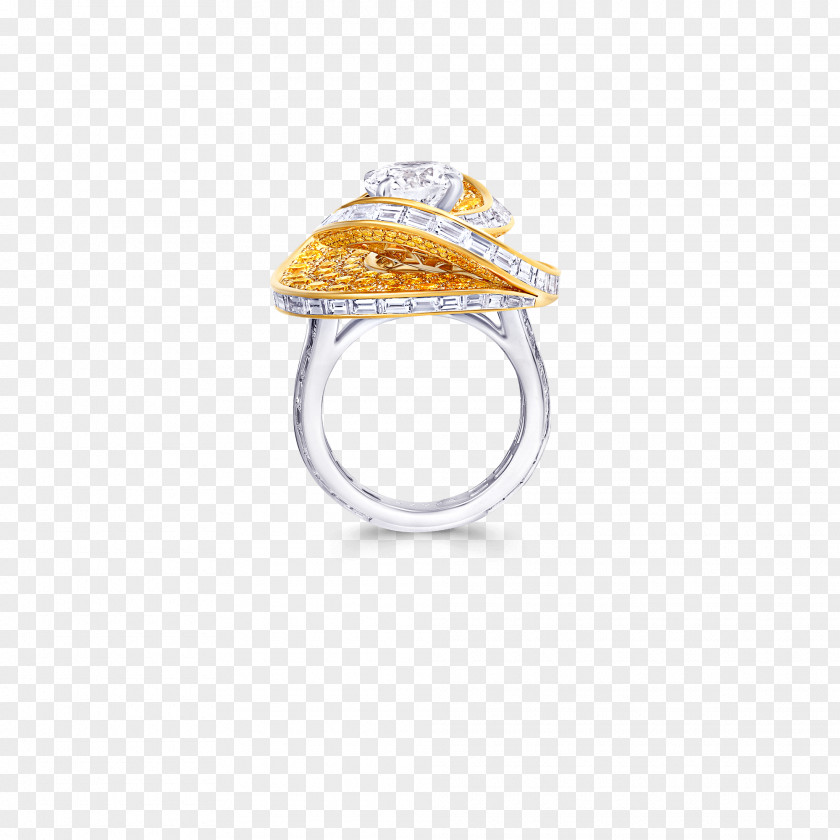 Yellow Diamond Flyer Ring Graff Diamonds Gemstone Jewellery PNG