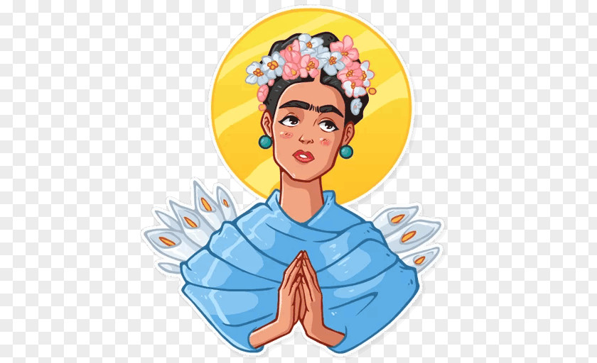 Frida Kahlo Telegram Sticker Clip Art PNG