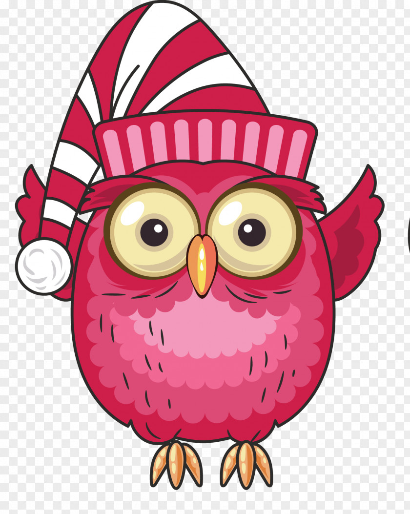 Pink Owl Cartoon Illustration Image Drawing PNG