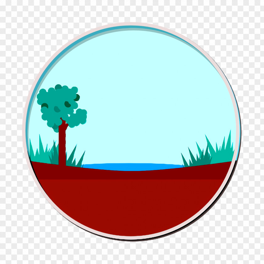 Rectangle Oval Lake Icon Land Nature PNG