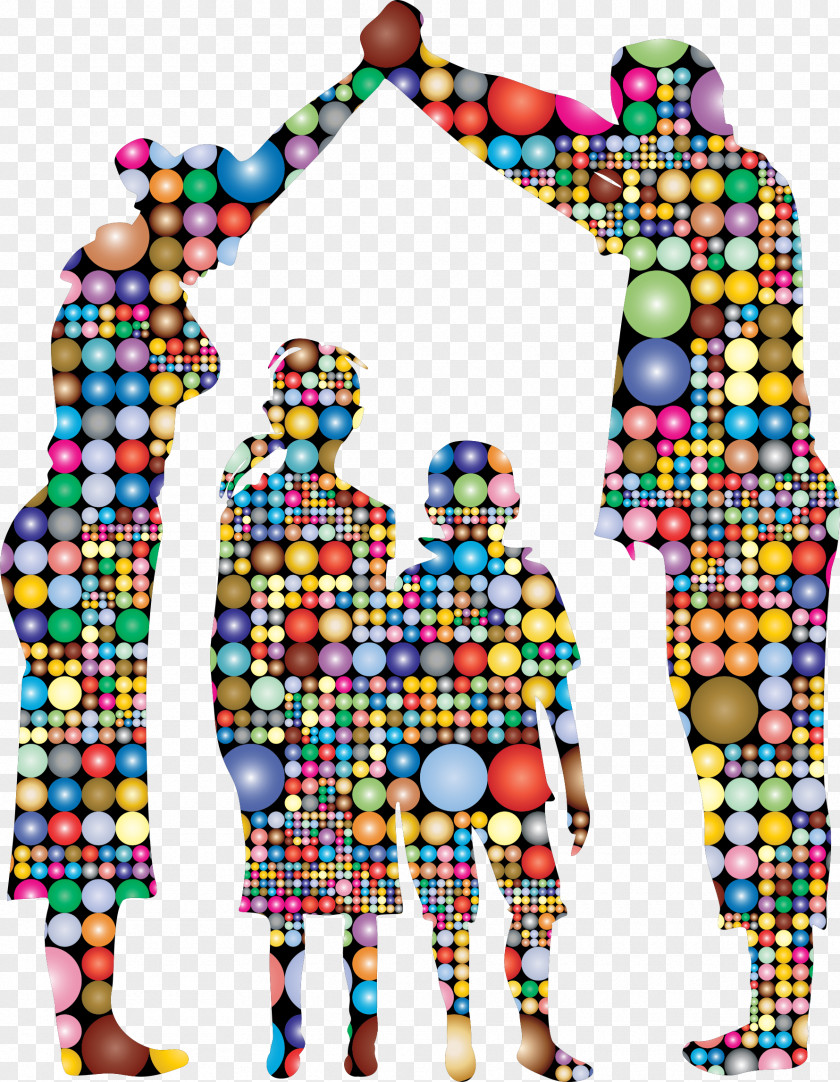 Silhouette Prismatic Color Family Clip Art PNG