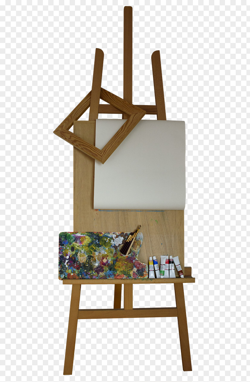 Wooden Easel Art Image Photograph PNG