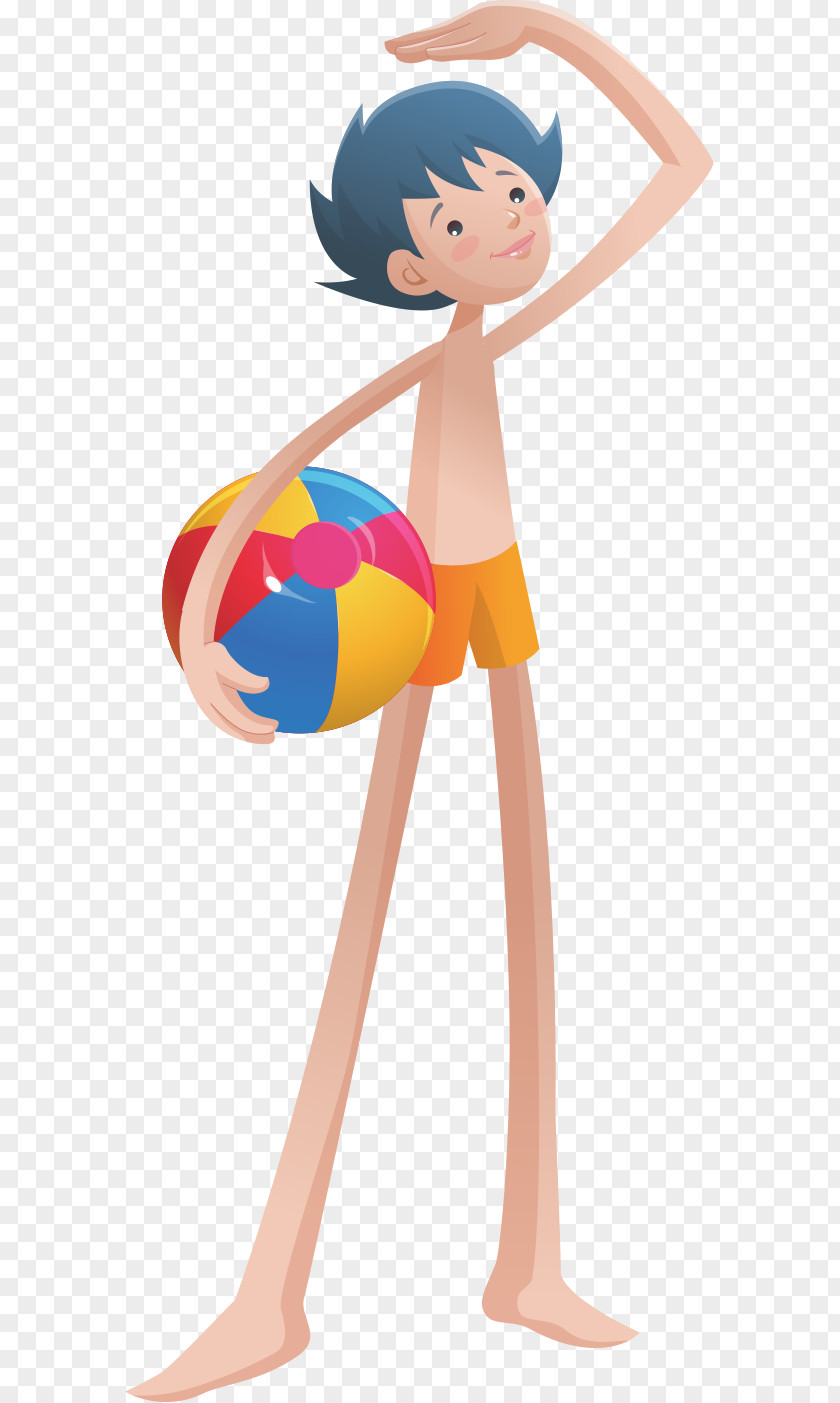 Beach Swimming Children Cartoon Stock Photography Illustration PNG