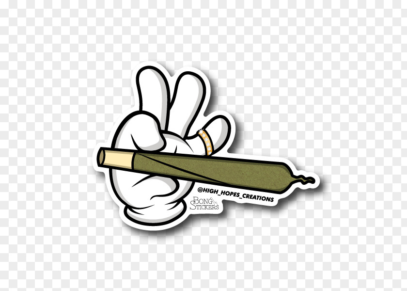 Joint Sticker Cannabis Decal Bong PNG