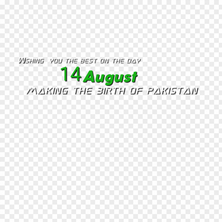 14 August Text Document Logo Product Design Green Brand PNG