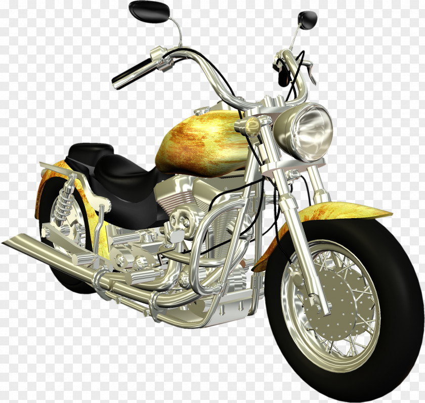 Retro Cool Motorcycle Car Harley-Davidson Moped PNG