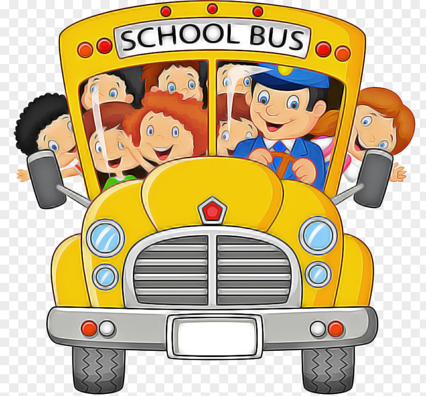 Car Transport Cartoon School Bus PNG