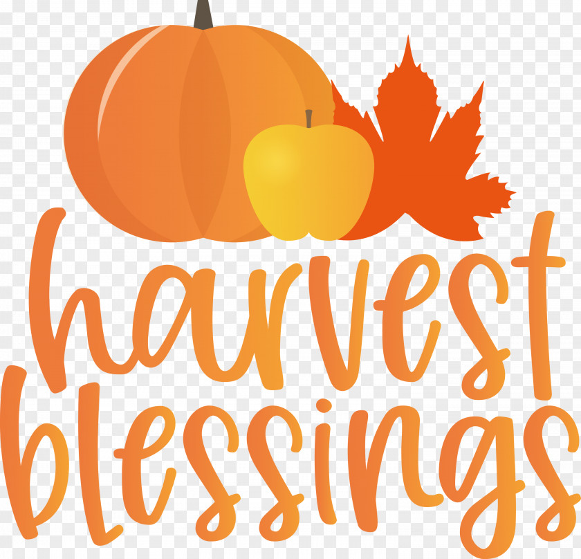 HARVEST BLESSINGS Thanksgiving Autumn PNG