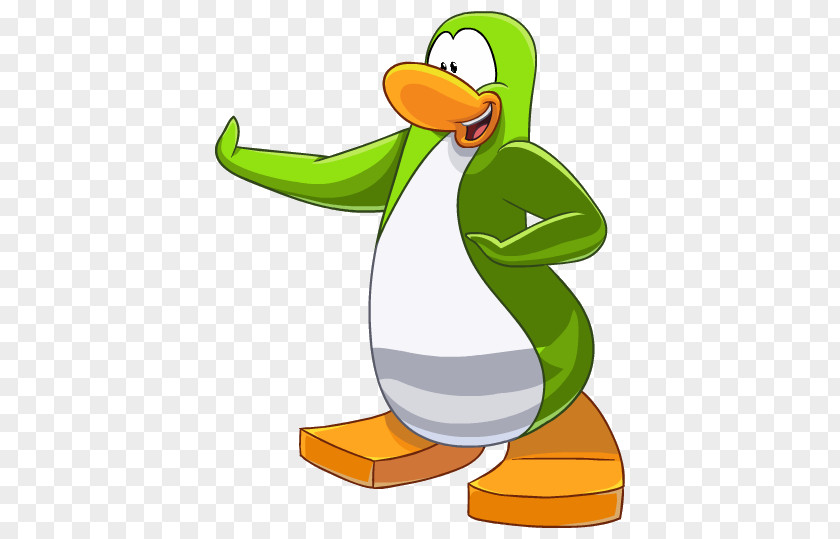 Lime Green Club Penguin Little Yellow-eyed PNG