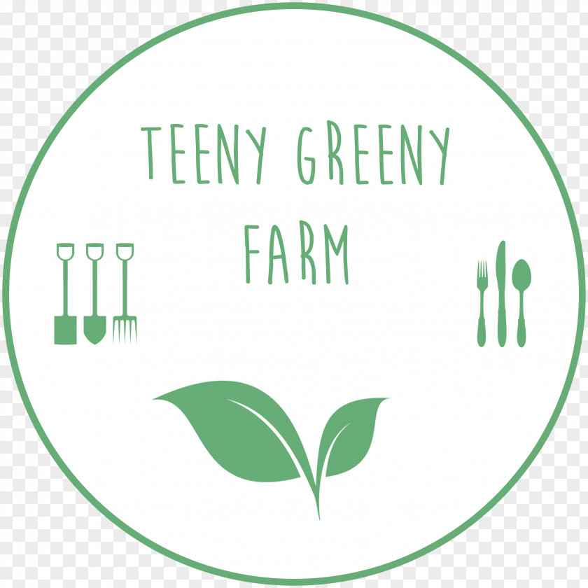 Organic Farm Logo Brand Leaf Line Font PNG