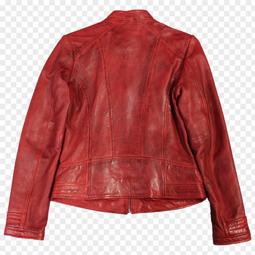 Red Jacket Leather Flight Fashion PNG