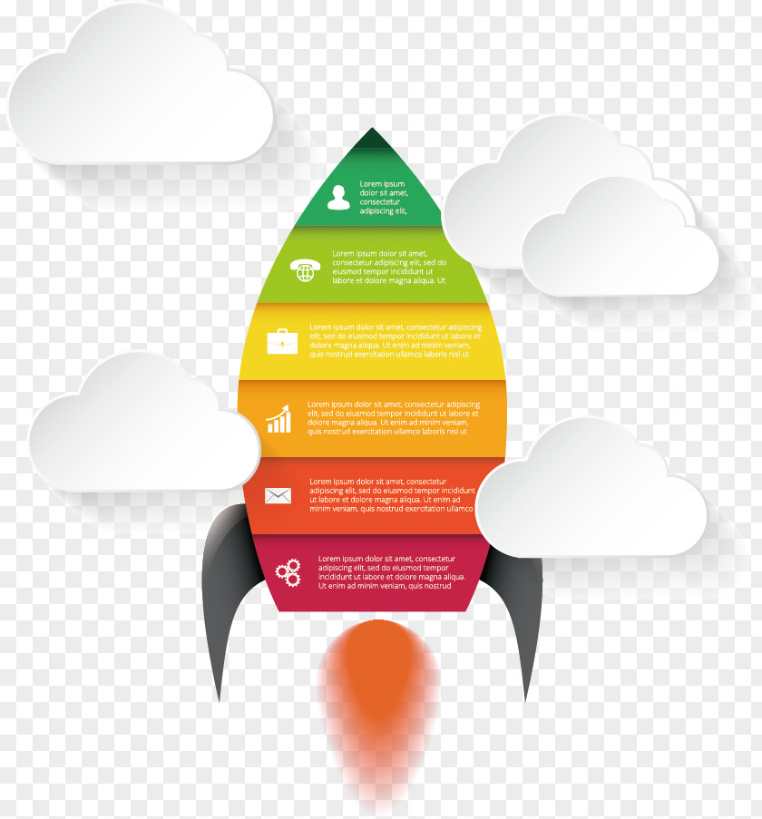 Vector Creative Rocket Graphic Design Diagram Infographic PNG
