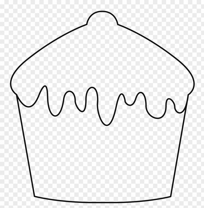 Cupcake Madeleine Coloring Book Line Art PNG