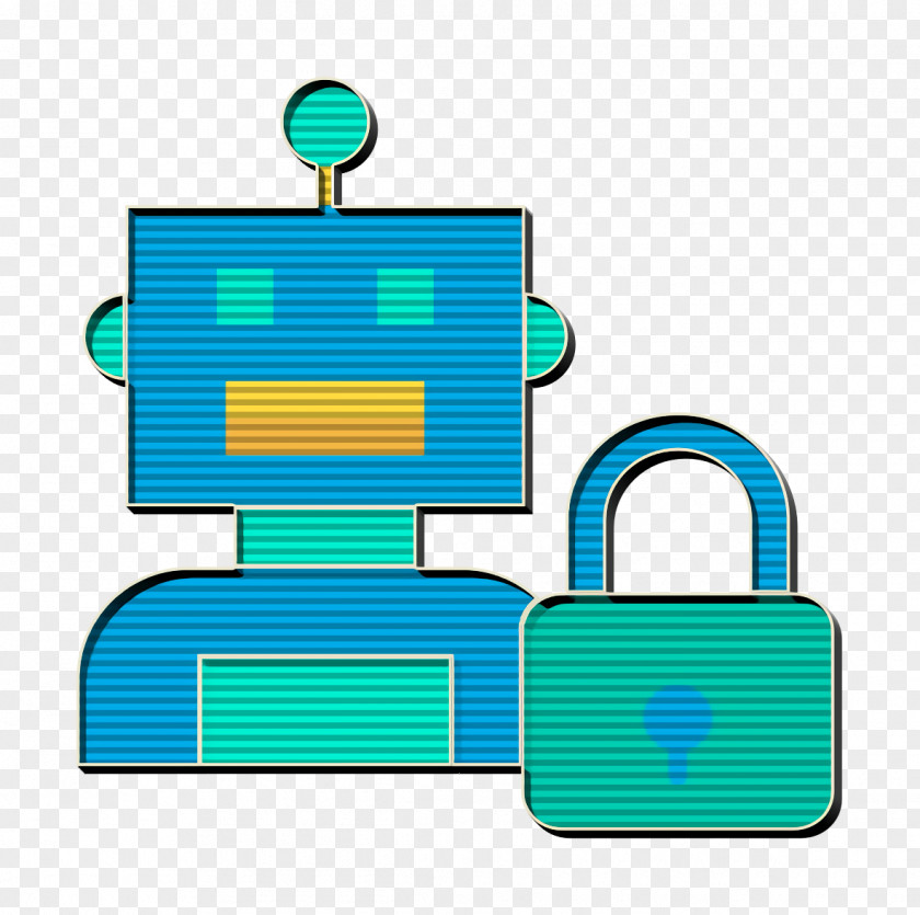 Futuristic Icon Lock Robots PNG