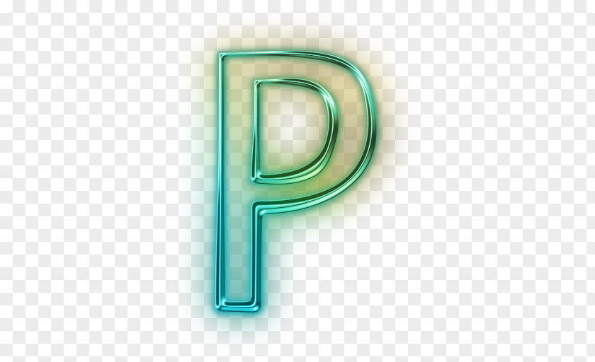 P Alphabet Brand Logo Green PNG