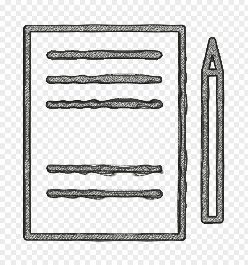 Paper And Pencil Icon Education Real Assets PNG