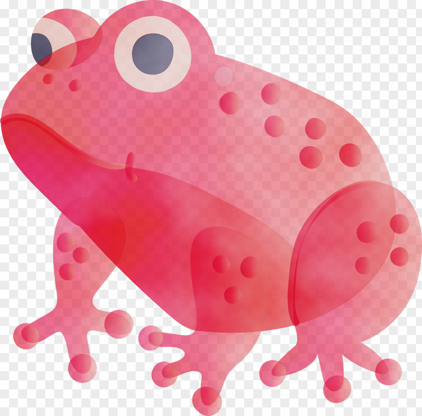 Pink Frog Animal Figure PNG